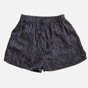 Jockey 100% Silk Boxer Shorts Paisley Print Small